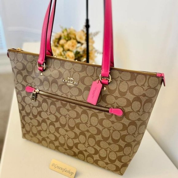 Coach Purse & wallet Gallery Tote Shoulder Bag In Signature Canvas - Picture 5 of 12
